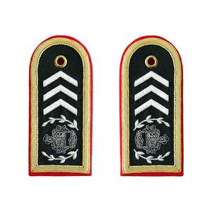 Hombreras de la Marina de los Estados Unidos, bordadas en tela de alta calidad, con borde rojo sobre fieltro negro, para coser. - Product Image 3