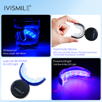 Kit de Blanchiment Dentaire Professionnel IVISMILE à Domicile, Sans Fil, avec Plateau Buccal, LED, Thérapie Rouge et Bleue, Marque Privée