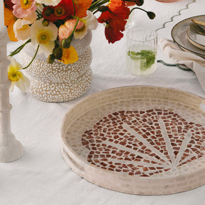 Bandeja para servir de nácar hecha a mano natural de nuevo diseño con diseño moderno hecho en Vietnam - Product Image 4