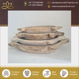 Distribuidor de confianza que ofrece un tazón de mesa tallado a mano de madera antigua, precio de mercado bajo de alta calidad para compradores mayoristas - Product Image 2