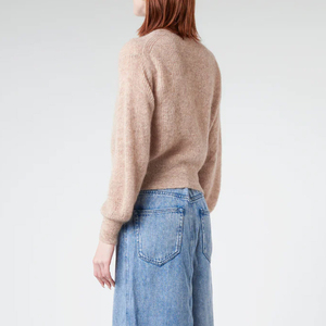 Pull femme décontracté respirant saison d'hiver chaud pull tricoté à manches longues pull femme ample avec Logo avant prix - Product Image 3