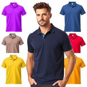 Chemises polo courtes pour hommes, unies, 180-200 GSM, 100% coton piqué, design personnalisé OEM, vente en gros au Bangladesh - Product Image 5