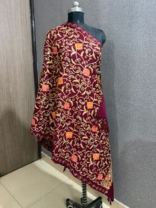 Kashmiri Royal Luxury Woolen <b>Shawls</b> Winter Fashion for Women Direct From India Embroidery stoles for <b>wedding</b> favors - Product Image 6