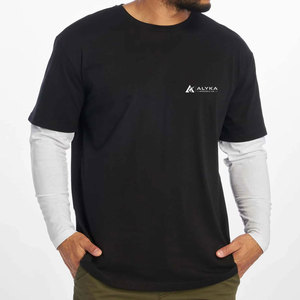Camiseta de Manga Larga para Hombre, Estilo Urbano, 100% Algodón, Transpirable, Ecológica, de Alta Calidad, Precio Bajo de Fábrica - Product Image 3