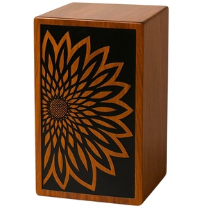 Urna de cremación de madera hecha a mano, Mandala de girasol, caja conmemorativa personalizada, recuerdo conmemorativo, urnas de cremación para cenizas humanas - Product Image 2
