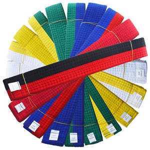 OEM 2023 Nouveau Haute Qualité 100% Coton Arts Martiaux Ceintures Bleu Rouge Karaté Taekwondo Judo Ceinture avec Logo Imprimé Vente en Gros - Product Image 6
