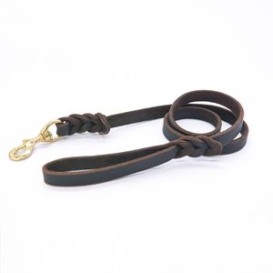 Capa de cuero de grano superior genuino Correas de cuerda trenzada para perros de grano completo a <span class=keywords><strong>precio</strong></span> de fábrica para Pastor Alemán - Product Image 6