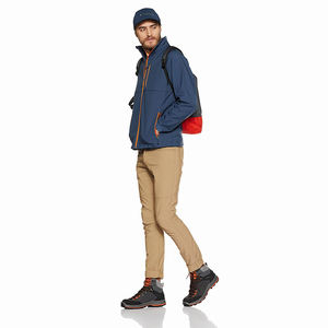 Recién llegado, chaquetas de concha blanda para hombre en Color azul, cuello levantado, ajuste Regular, moda de invierno, abrigos, Impresión de logotipo personalizado - Product Image 4