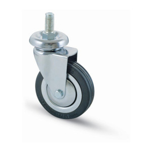 Ruota Mobile in Gomma Diametro 80 con Perno Filettato 12 mm Maschio - Product Image 1