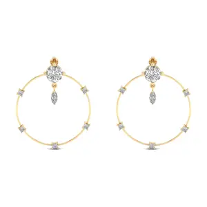 Factory Outlet Wholesale Price 925 Silver Round Brilliant Cut Moissanite Big Hoop Earrings Women Wedding Party Wear Jewelry Gift