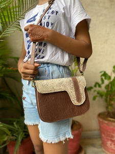 Bolso de mano de piel de vaca estilo occidental para mujer, bandolera de cuero - Product Image 3