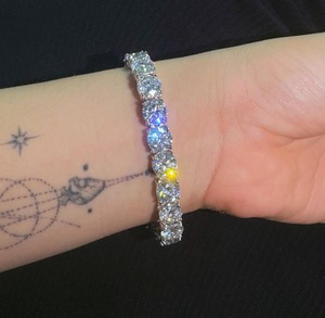 RB Gems personalizado Marquesa diamante pera tenis cadena VVS Moissanite gran diamante pulsera estilo romántico 14K oro fino encanto joyería - Product Image 5