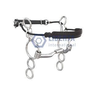 Combinación veterinaria de acero inoxidable Hackamore alambre trenzado de hierro boca de filete broca de caballo suave todas las herramientas de equitación - Product Image 3