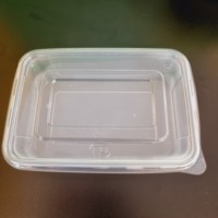 Livraison rapide 34oz Rectangle Forme PP Récipient Alimentaire En Plastique avec Couvercle À Emporter Boîte D'emballage Transparent clair Micro-ondes