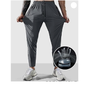 Men's Active Wear Cotton Track Pant Elastic Waist Flat Front <b>Stacked</b> Outdoor Sweatpants in Casual Style <b>Joggers</b> Sweatpants - Product Image 3