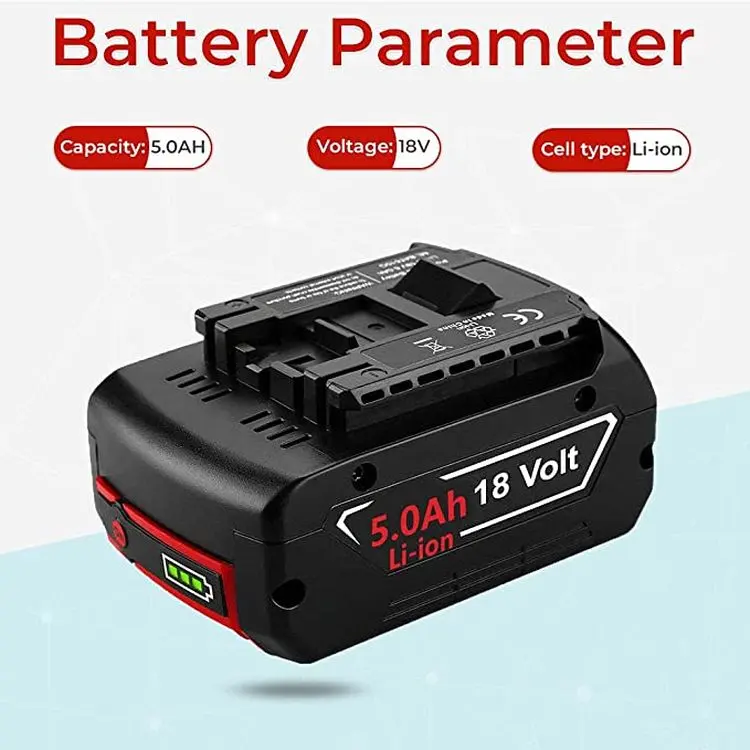 Baterai Lithium Ion isi ulang untuk Boschs 18V BAT610G-2 bat618 g BAT619 BAT619G baterai untuk alat listrik bor tanpa kabel