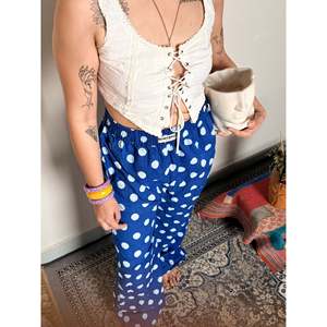 Vintage 2000's Polka Dot Pants Soft Woven Summer Collection Size Chart in Description - Product Image 4