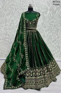 นักออกแบบ lehenga choli กับงาน zari แฟนซี - Product Image 6