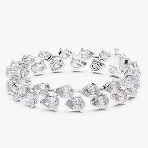 Pulsera de diamantes de corte de pera de plata 925 brillante de calidad superior pulsera de lujo elegante para mujer disponible para precio de exportación - Product Image 1