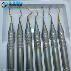 Premium Gracey Curette Paire Allemand En Acier Inoxydable Dentaire 7 PCS Ensemble Pour Hygiénistes Certifié CE Ensemble Dentaire Instrument Chirurgical - Product Image 3