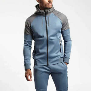 Chándal de lana de 2 piezas personalizado de alta calidad para hombre 2025, pantalones activos ajustados hasta la rodilla de Color sólido para invierno - Product Image 5