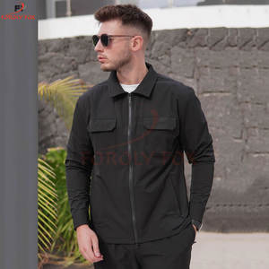 Nouvelle mode personnalisée Veste cargo décontractée en velours côtelé Cardigan Couleur unie Col montant Manches longues Vêtements d'extérieur décontractés - Product Image 2