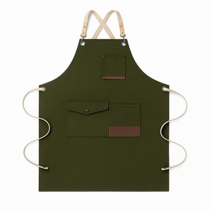 Delantales de Lona de Algodón Resistentes al Agua, Ajustables, con Bolsillos Grandes, para Uso en la Cocina - Product Image 6