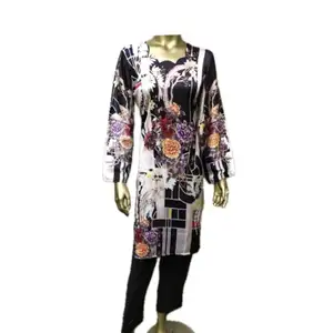 Stylish Readymade Digital Print Silk Kurtis for Women Highest Quality Silk Kurtis for Women Indian and Pakistani Clothing