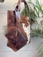 Nouvel Arrivage Sac Fourre-tout en Cuir de Vachette, Sac à Main Élégant en Fourrure, Magnifiques Sacs de Créateur Multi-usages pour Femmes
