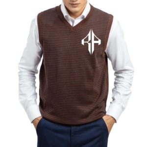 ATLANTIC-Jersey de punto sin mangas para hombre, suéter de punto con cuello en V transpirable, de invierno - Product Image 2