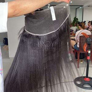 มัดผมตรง yaki ผมปลอมและผมหยิก100% วัสดุผมเวียดนามแบบไม่ผ่านกระบวนการ - Product Image 4