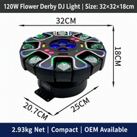 Luz de Fiesta DJ 5 en 1 de 120W, Luces Móviles RGBW, Láser Rojo y Verde, Iluminación Estroboscópica con Tira DMX512 y Control Remoto para Club, Bar, Discoteca, KTV