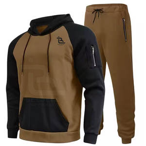 Traje de jogging de hombre sólido con capucha de invierno de alta calidad 100% algodón de secado rápido transpirable fábrica a granel al por mayor - Product Image 1