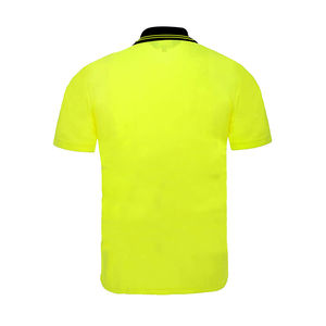 T-shirts de sécurité pour hommes en gros solide imprimé réfléchissant pour polos avec poche respirant tricoté à manches courtes vêtements de travail - Product Image 3