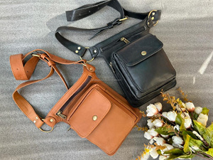 Cinturones de bolsillo de cuero con estilo, riñonera de cuero genuino, cinturón de viaje hecho a mano, colección elegante Unisex, cinturones de bolsillo a la cadera - Product Image 3