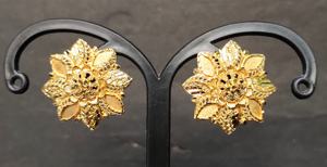 Juego de pendientes de venta a granel con diseño tradicional de 22CT Pendientes chapados en oro joyería para mujeres desgaste por exportadores - Product Image 2