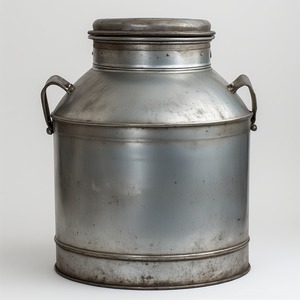 Lata de leche galvanizada hecha a mano con acabado de pátina de bronce rústico Detalles artesanales que ofrecen acento decorativo para interiores - Product Image 5