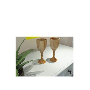 Bandeja de vidrio de chupito de aluminio y madera natural hecha a mano para servir en fiestas en restaurantes Artículos de fiesta de vidrio de madera - Product Image 1