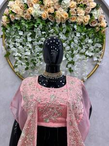 Lehenga rose clair tendance pour femmes, tenue ethnique élégante pour mariages, festivals et fêtes, personnalisable - Product Image 3
