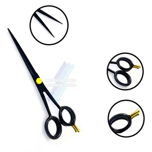 Meilleure vente de nouveaux ciseaux de coiffeur noirs en acier inoxydable de haute qualité avec logo personnalisé et ciseaux de coiffeur - Product Image 3