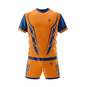 Meilleure qualité, très demandé : Tenues d'entraînement de rugby pour hommes, ensembles de maillots de rugby confortables, 100% polyester, séchage rapide, respirant pour - Product Image 1