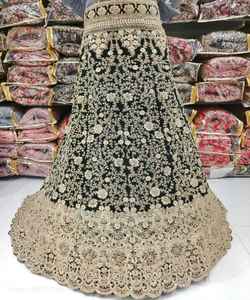 Prix de gros lourd Georgette broderie séquence travail Lehenga Choli avec Dupatta indien et pakistanais mariage vêtement ethnique - Product Image 2