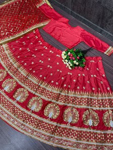 DESIGNER MARIAGE BRODERIE SEQUNCE WORK LEHENGAS CHOLI AVEC DUPATTA - Product Image 6