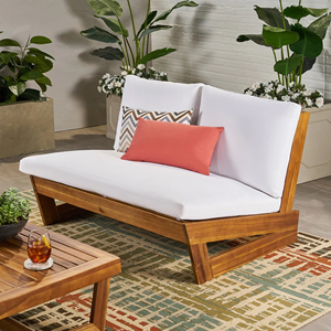 Garden Sofas Furniture Two <b>Seat</b> Outdoor Patio Villa Teak Wood-Nadine - Product Image 5