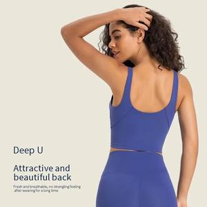 Customizable Lightweight Breathable Sports <b>Bras</b> for Women Off-the-Shoulder Neck Anti-Bacterial Eco-Friendly Plus Size Yoga - Product Image 3