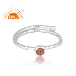 Dernière vente 925 argent Sterling naturel soleils pierre bague en pierres précieuses bijoux personnalisés pour les femmes cadeau pour elle - Product Image 3