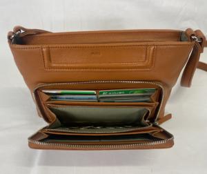 Sac portefeuille en cuir de vache véritable pour femmes avec bandoulière le plus vendu - Product Image 2