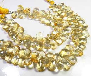 ลูกปัดอัญมณีสีเหลืองซิทรีนธรรมชาติขนาด7.5นิ้ว11x7-16x10mm เกรดชั้นนำพร้อมการเล่นสีสำหรับการทำเครื่องประดับแบบทำมือ - Product Image 2
