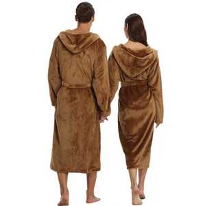 ชุดนอนสตรีแบบสองชิ้นนุ่มสีสดใสชุดเสื้อคลุมอาบน้ำฤดูหนาว - Product Image 2