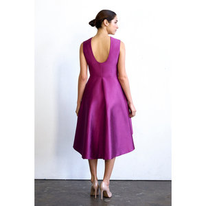 Abito Eli Elegante e Alla Moda per Donna in 100% Poliestere Dupioni Rosa/Multicolore - Product Image 2